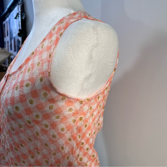 Fifty Street Sleeveless Button Down Tunic, Tied Front, Size Medium NWT - Picture 3 of 11